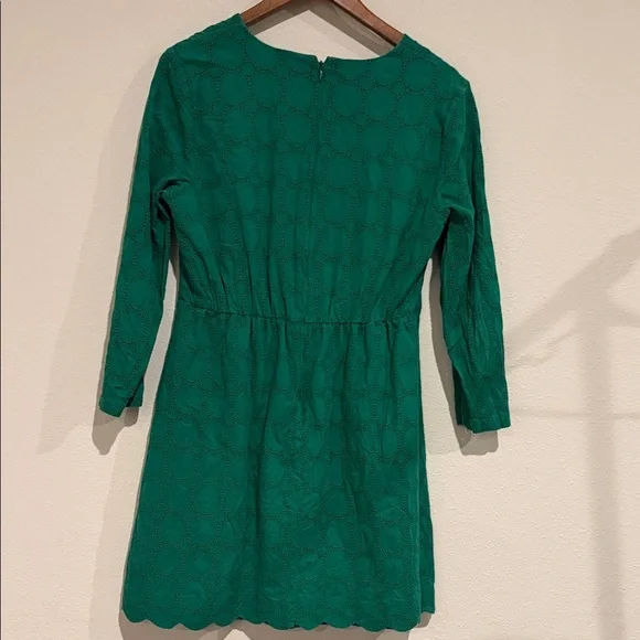 J. Crew Long Sleeve Green Dress - Picture 8 of 9